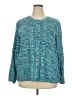 Croft & Barrow 100% Cotton Tweed Teal Pullover Sweater Size 2X - photo 1