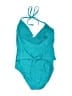 Apt. 9 Solid Teal One Piece Swimsuit Size L - photo 2