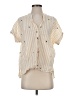 Madewell Stripes Yellow Short Sleeve Blouse Size S - photo 1