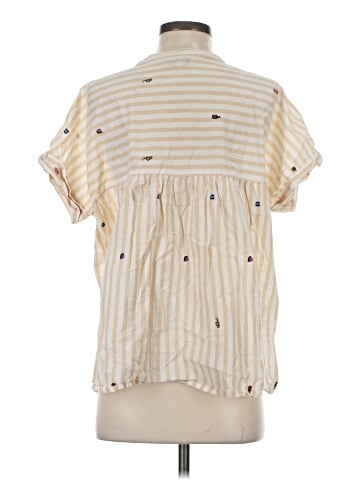 Madewell Embroidered Lakeline Popover Shirt in Stripe (view 2)