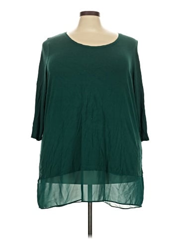 Lane Bryant 3/4 Sleeve T-Shirt (view 1)