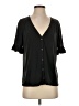Green Envelope Black Short Sleeve Blouse Size M - photo 1