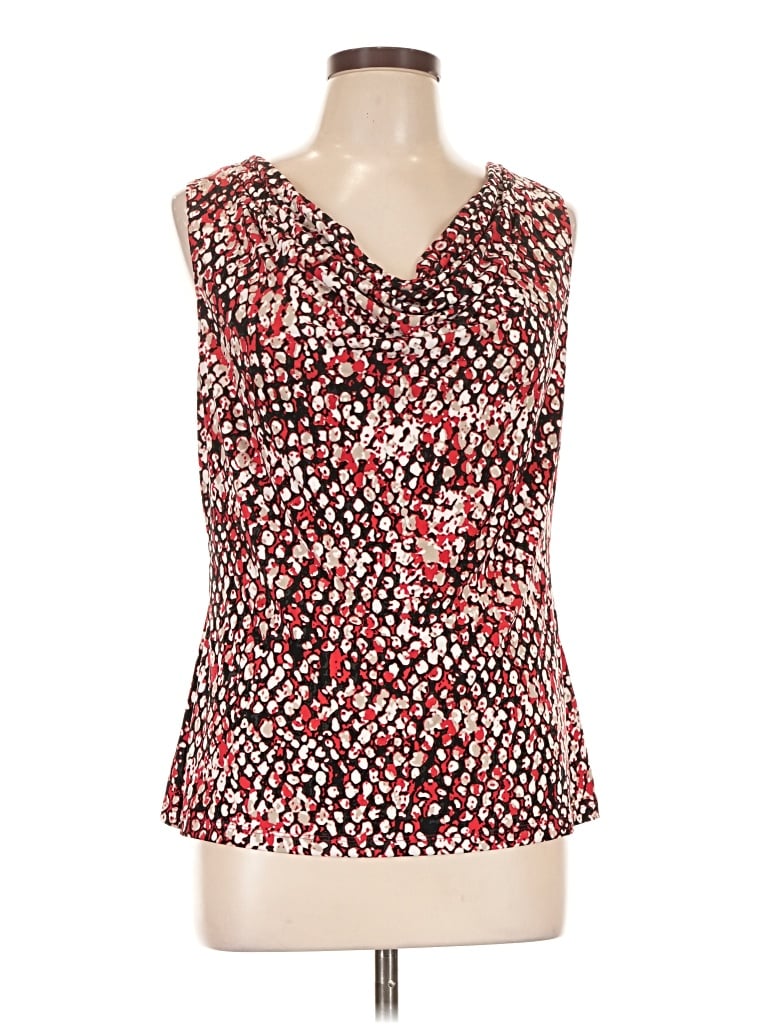 Calvin Klein Sleeveless Blouse In Red