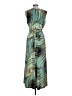 Kasper Print Teal Cocktail Dress Size L - photo 2