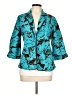 Bob Mackie Print Teal Blazer Size 10 - photo 1