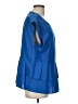 Gap 100% Cotton Blue Short Sleeve Blouse Size L - photo 4