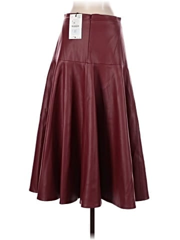 Zara Faux Leather Skirt (view 2)