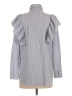 Just Female Stripes Silver Long Sleeve Blouse Size XS - photo 2