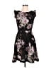 Eri + Ali Floral Black Cocktail Dress Size 8 - photo 1