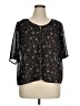 Bobeau Black Short Sleeve Blouse Size XL - photo 1