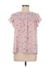 Sweet Rain 100% Polyester Pink Short Sleeve Blouse Size M - photo 1