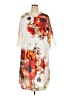 Unbranded Print White Casual Dress Size 2XL - photo 1