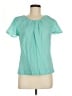 Boden Teal Short Sleeve Blouse Size 6 - photo 1