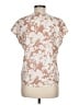 Unbranded Floral Tan Ivory Short Sleeve Blouse Size M - photo 2