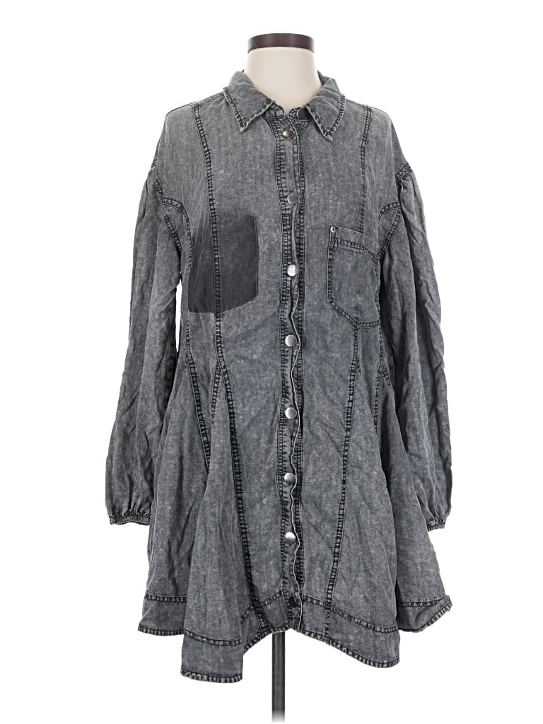 Pre-owned Blue Velvet Casual Dress In Gray