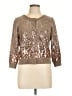 Boston Proper 100% Cotton Metallic Gold Pullover Sweater Size L - photo 1