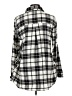 American Eagle Outfitters Plaid Silver Long Sleeve Blouse Size L - photo 2