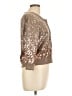 Boston Proper 100% Cotton Metallic Gold Pullover Sweater Size L - photo 4