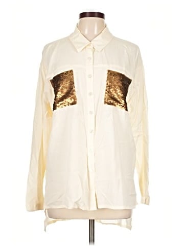 G by Giuliana Rancic Long Sleeve Button-Down Shirt (view 1)