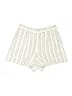 Ann Taylor 100% Polyester Stripes Ivory Shorts Size 6 - photo 1