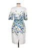 L.K. Bennett Print White Casual Dress Size 8 - photo 2