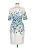 L.K. Bennett Print White Casual Dress Size 8 - photo 1
