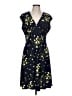 Chaps Print Blue Cocktail Dress Size L - photo 1