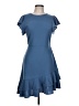 Unbranded Solid Blue Casual Dress Size L - photo 1