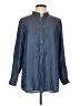 MICHAEL Michael Kors Blue Long Sleeve Button-Down Shirt Size L - photo 1