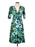 Connected Apparel Print Green Cocktail Dress Size 10 - photo 1