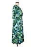 Connected Apparel Print Green Cocktail Dress Size 10 - photo 4