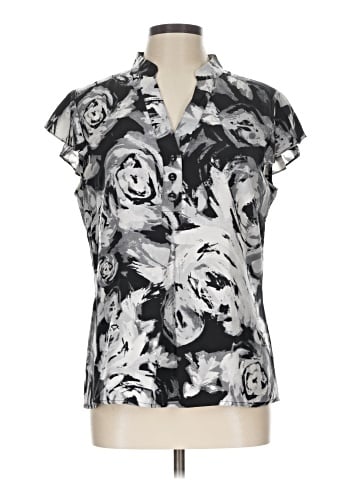 Alfani Short Sleeve Silk Top (view 1)