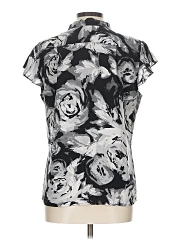 Alfani Short Sleeve Silk Top (view 2)