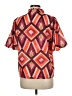 THML 100% Polyester Orange Short Sleeve Blouse Size M - photo 2