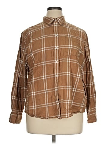 J.Crew Factory Store Long Sleeve Button-Down Shirt (view 1)