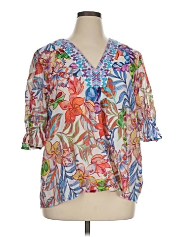 Johnny Was 3/4 Sleeve Blouse (view 1)
