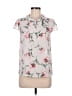 Varga Floral Pink Short Sleeve Blouse Size M - photo 1