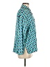 Parfois Chevron-herringbone Teal Long Sleeve Blouse Size Med - Lg - photo 4