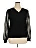 Adrianna Papell Black Pullover Sweater Size XL - photo 1