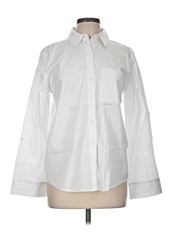 Madewell Relaxed Button-Front Shirt in Poplin (view 1)