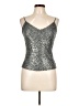 The Limited 100% Nylon Silver Sleeveless Top Size L - photo 1