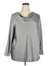 Ann Taylor 100% Polyester Gray 3/4 Sleeve Blouse Size XXL - photo 1