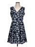 Maison Jules 100% Polyester Paisley Blue Casual Dress Size L - photo 1