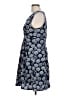 Maison Jules 100% Polyester Paisley Blue Casual Dress Size L - photo 5