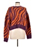 Zara Animal Print Purple Pullover Sweater Size L - photo 1