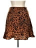 Forever 21 100% Polyester Animal Print Brown Casual Skirt Size L - photo 1