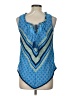 Socialite 100% Polyester Blue Sleeveless Blouse Size L - photo 2