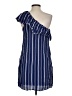 Everly 100% Polyester Stripes Blue Casual Dress Size S - photo 2