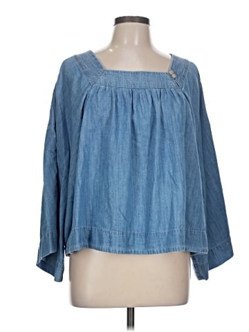 Madewell Denim Square-Neck Top (view 1)
