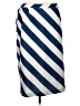 ASHRO Stripes Blue Casual Skirt Size 1X - photo 1